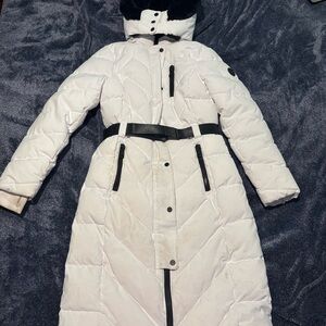 Michael Kors White Coat with Black Details